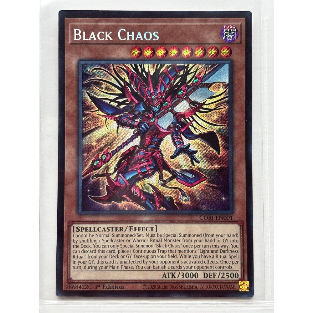 Yu-Gi-Oh Black Chaos CORI-EN001 Secret Rare 1st Edition NM